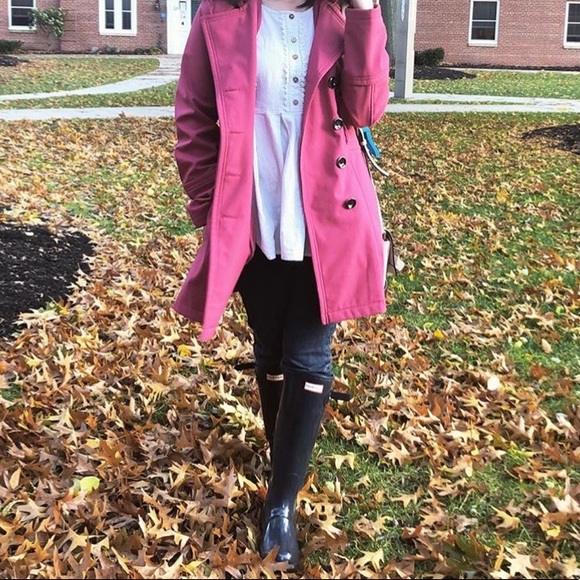 Sebby Collection Pink Double Breasted Coat - Picture 3 of 4